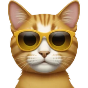 Cat with sunglasses sticker