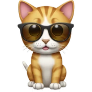 Cat with sunglasses sticker