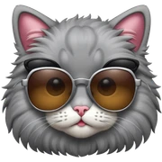 Cat with sunglasses sticker