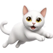 cat flying  sticker