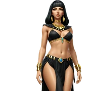 egyptian beauty in gold jewelry sticker