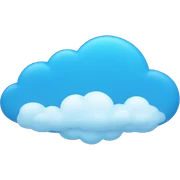 blue cloud sticker
