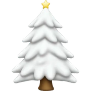 White Christmas tree sticker