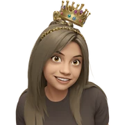 girl with crown smiling sticker