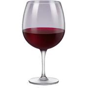 Red wine glass sticker