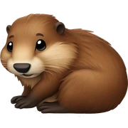 Beaver relaxing sticker