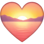 Heart shaped sunrise sticker