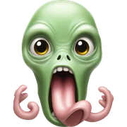 Foot tongue alien sticker