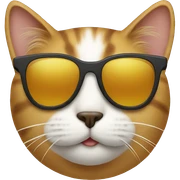 Cat with sunglasses sticker