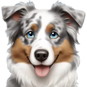Blue eyed Australian shepherd  sticker