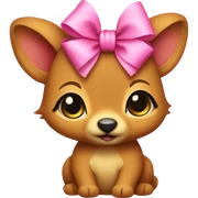 pudú cute with a pink bow sticker