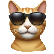Cat with sunglasses sticker