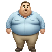 Fat guy sticker