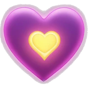 Heart with light  sticker