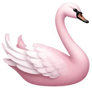 pastel pink swan sticker