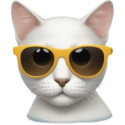 Cat with sunglasses sticker