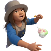 girl enjoying candy moment sticker