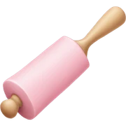 Light pink rolling pin with handles sticker