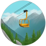 mountain chair lift sticker