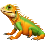 Orange iguana sticker