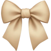beige bow sticker