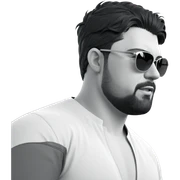 monochrome male with sunglasses sticker
