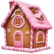 Pink gingerbread house sticker