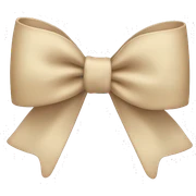 Beige bow sticker