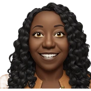 smiling dark-skinned girl portrait sticker