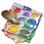 tangled paint palette  sticker
