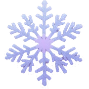 Lilac glitter snowflake sticker