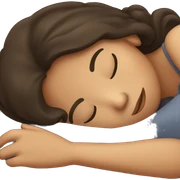 Brunette girl sleeping sticker