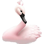 pastel pink swan sticker
