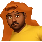 portrait of dark-skinned male sticker