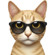 Cat with sunglasses sticker