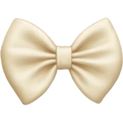cream bow  sticker