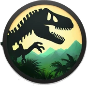 Jurassic park logo sticker
