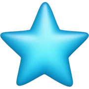 baby blue star sticker