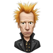 Johnny rotten crazy sticker