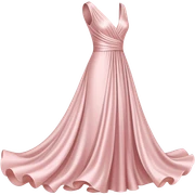 Silk pale pink dress sticker