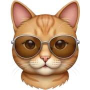 Cat with sunglasses sticker