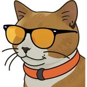 Cat with sunglasses sticker