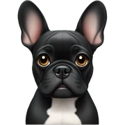 Black French bulldog sticker
