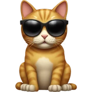 Cat with sunglasses sticker