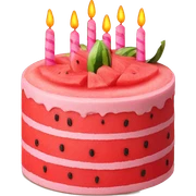 birthday cake made of watermelon sticker