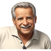 happy old man portrait sticker