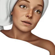 realistic portrait of freckled girl sticker