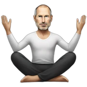 Steve Jobs doing yoga sticker