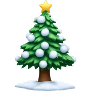 Christmas tree with snow sticker