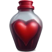 gothic red poison heart shaped jar  sticker
